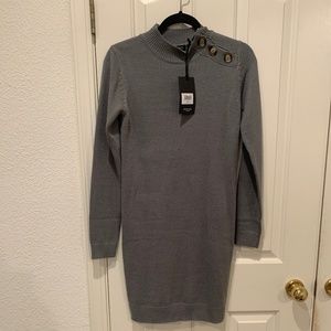 Brave Soul rula knitted sweater dress with buttons